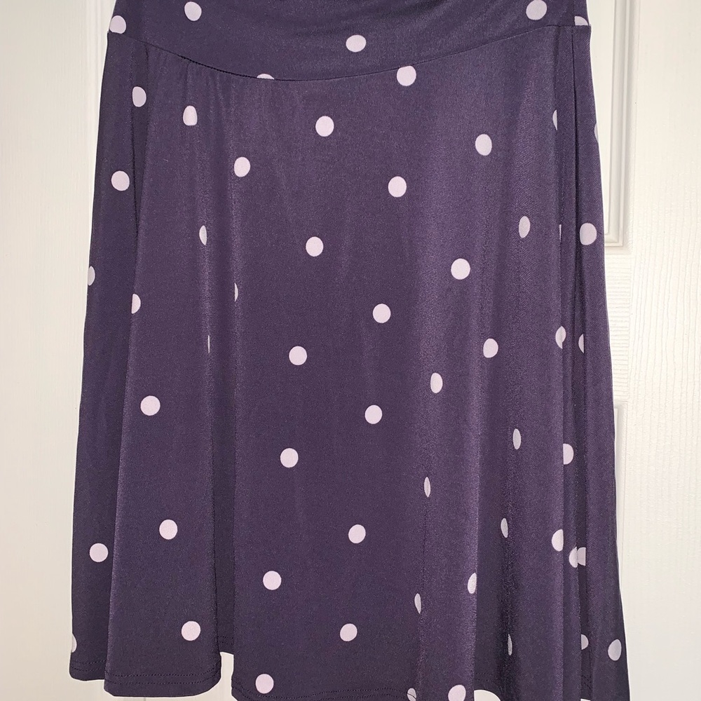 COPY - Girls Lularoe Azure Skirt 12 Polka Dots